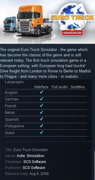 Euro Truck Simulator Steam - Click Image to Close